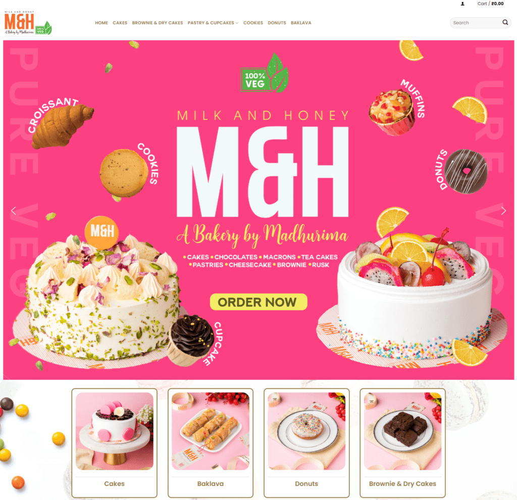 client website milk and honey