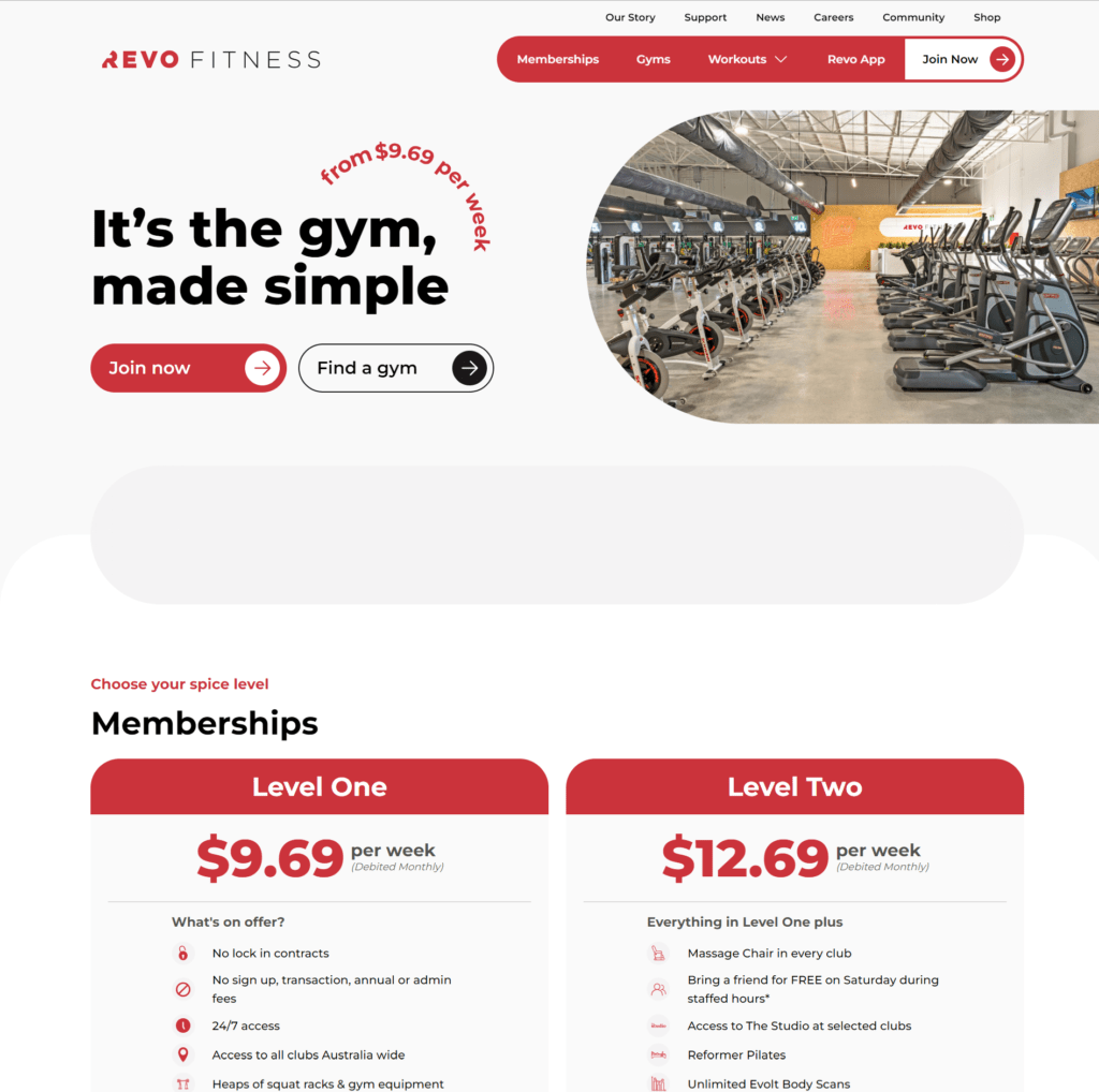 client website revo fitness